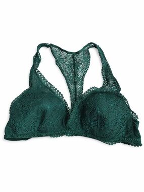 Victoria’s Secret Lace Bralette Light Lined Emerald Green Medium